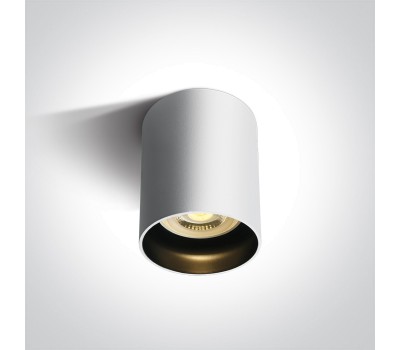 One Light 12105N/W White Cylinder Surface Mounting Lamp