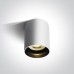 One Light 12105N/W White Cylinder Surface Mounting Lamp