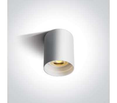 One Light 12105N/W/W White Cylinder Surface Mounting Lamp