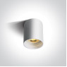 Луна за външен монтаж One Light 12105N/W/W White Cylinder Surface Mounting Lamp