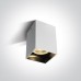 One Light 12105NA/W White Square Surface Mounting Lamp