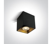 One Light 12105TA/B Black Square Surface Mounting Lamp