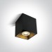 One Light 12105TA/B Black Square Surface Mounting Lamp