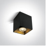 One Light 12105TA/B Black Square Surface Mounting Lamp