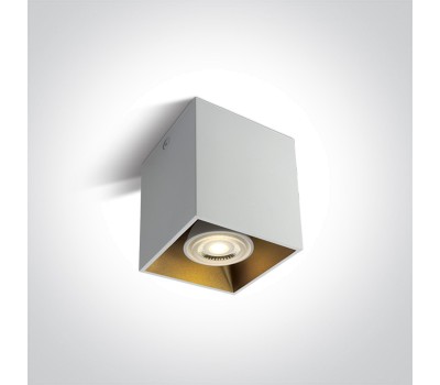 One Light 12105TA/W White Square Surface Mounting Lamp