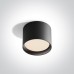 One Light 12112D/B/V 12W CCT LED 3000K - 4000K - 5000K BLACK ROUND SURFACE LAMP IP44