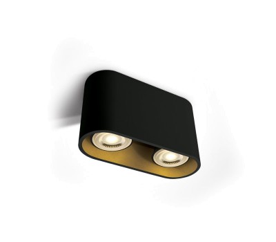 One Light 12205T/B Black Oval Surface Mounting Lamp