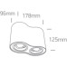 One Light 12205Y/W White Cylinder Surface Mounting Lamp