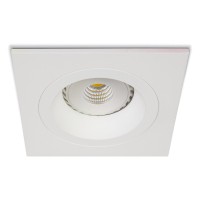 One Light 50105ALG/W White Square Recessed Lamp