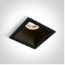 Луна за вграждане One Light 50105M/B/B BLACK RECESSED SQUARE LAMP