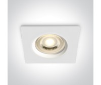 One Light 50105R1/W White IP65 Square Recessed Lamp