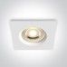 Луна за вграждане One Light 50105R1/W White IP65 Square Recessed Lamp