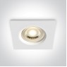 One Light 50105R1/W White IP65 Square Recessed Lamp
