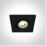 Луна за вграждане One Light 51105ABG/B Black Square Recessed Lamp