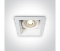 One Light 51105DG/W White Square Recessed Lamp