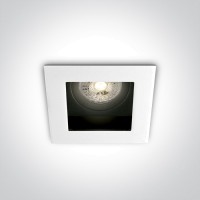 Луна за вграждане One Light 51105TA/W White Square Recessed Lamp