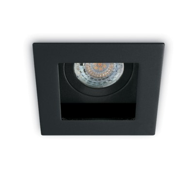 One Light 51105TA/B Black Square Recessed Lamp