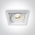 Луна за вграждане One Light 51110N/W GU10 AR111 WHITE SQUARE RECESSED LAMP