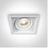 One Light 51110N/W GU10 AR111 WHITE SQUARE RECESSED LAMP