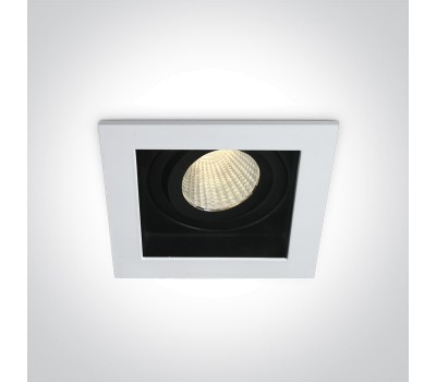 LED луна за вграждане One Light 51112E/W/W 12W 3000K IP44 WHITE SQUARE