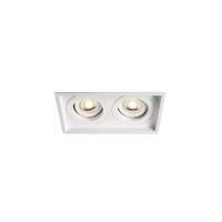 One Light 51205N/W White Rectangular Recessed Lamp