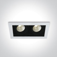 LED луна за вграждане One Light 51212E/W/W 12W 3000K IP44 WHITE RECTANGULAR