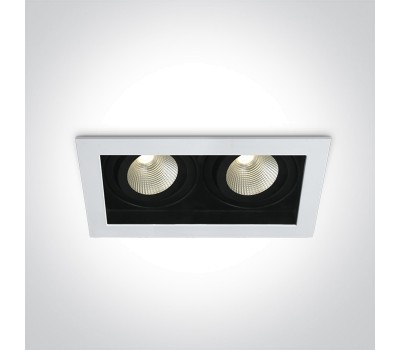 LED луна за вграждане One Light 51212E/W/W 12W 3000K IP44 WHITE RECTANGULAR
