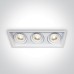 Луна за вграждане One Light 51310N/W GU10 AR111 WHITE RECTANGULAR RECESSED LAMP