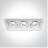One Light 51310N/W GU10 AR111 WHITE RECTANGULAR RECESSED LAMP