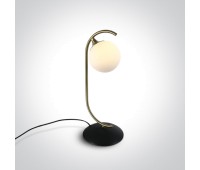 One Light 61116/BBS SATIN BRASS ROUND TABLE LAMP