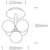 Плафон One Light 62116A/BBS SATIN BRASS ROUND CEILING LAMP