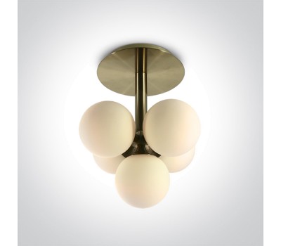 Плафон One Light 62116A/BBS SATIN BRASS ROUND CEILING LAMP