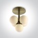 Плафон One Light 62116A/BBS SATIN BRASS ROUND CEILING LAMP