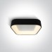 One Light 62132NA/B/V 38W CCT 2700K - 3000K - 4000K BLACK DIMMABLE SQUARE LED CEILING LAMP
