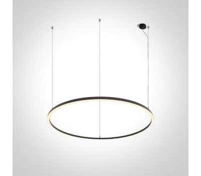 LED пендел One Light 62156C/B/W 65W 3000K BLACK ROUND PENDANT LAMP
