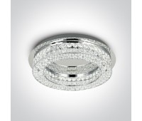 LED плафон One Light 62184A/C/W 24W 3000K GLASS STONE ROUND CEILING LAMP