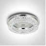 One Light 62184A/C/W 24W 3000K GLASS STONE ROUND CEILING LAMP