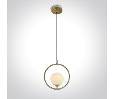 Пендел One Light 63116/BBS SATIN BRASS ROUND PENDANT LAMP
