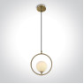 Пендел One Light 63116/BBS SATIN BRASS ROUND PENDANT LAMP