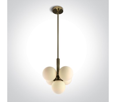 Пендел One Light 63116A/BBS SATIN BRASS ROUND PENDANT LAMP