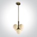 Пендел One Light 63116A/BBS SATIN BRASS ROUND PENDANT LAMP