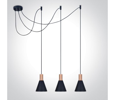 One Light 63122B/CU PENDANT LAMP