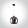 One Light 63136/DC BLACK ROUND PENDANT LAMP