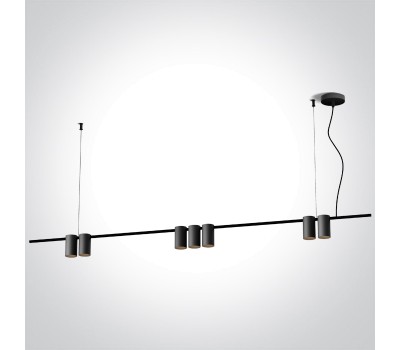 Пендел One Light 63146B/B PENDANT LAMP BLACK 7 x GU10