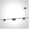One Light 63146B/B PENDANT LAMP BLACK 7 x GU10