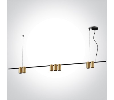 Пендел One Light 63146B/BBS PENDANT LAMP SATIN BRASS 7 x GU10