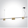 One Light 63146B/BBS PENDANT LAMP SATIN BRASS 7 x GU10
