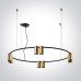 One Light 63146C/BBS PENDANT LAMP SATIN BRASS 10x GU10