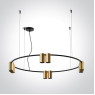 One Light 63146C/BBS PENDANT LAMP SATIN BRASS 10x GU10