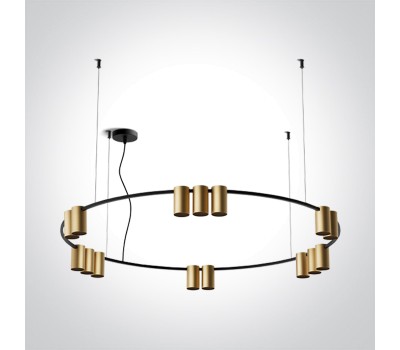 Пендел One Light 63146D/BBS PENDANT LAMP SATIN BRASS 15 x GU10